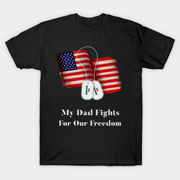 My dad my hero, Military T-Shirt by Threadshp